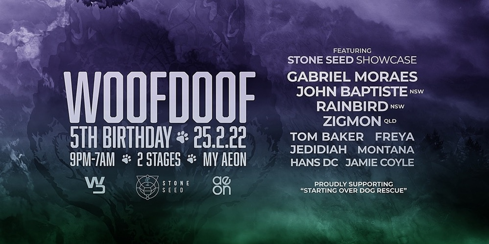 Banner image for WOOF DOOF's 5TH BIRTHDAY feat STONE SEED