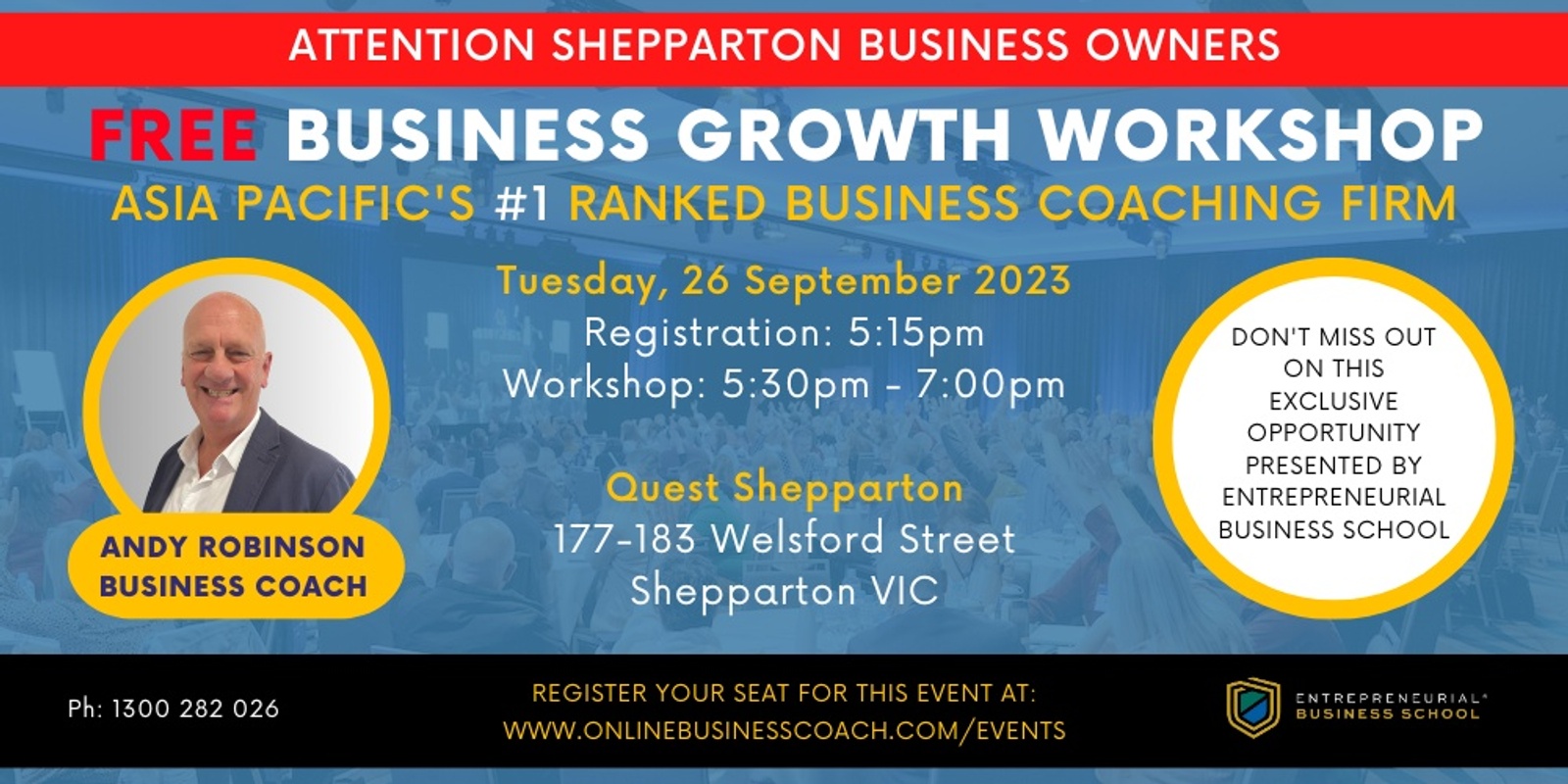 Banner image for Free Business Growth Workshop - Shepparton (local time)