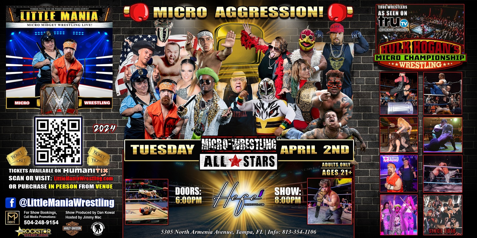 Banner image for Tampa, FL -- Micro-Wrestling All * Stars: Little Mania Rips Through the Ring!