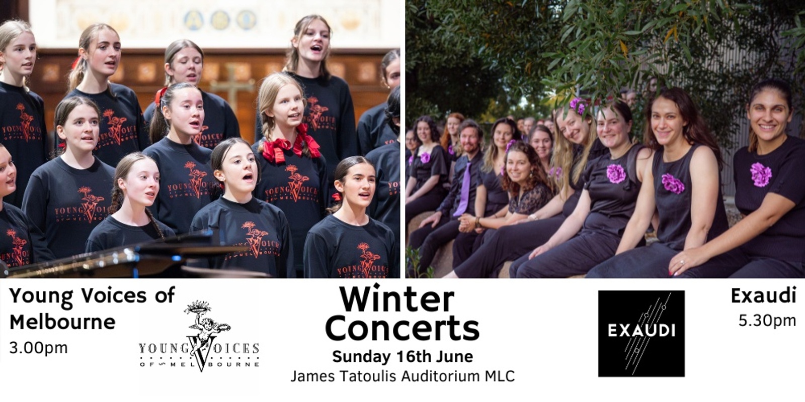 Banner image for YVM & Exaudi Winter Concerts 2024