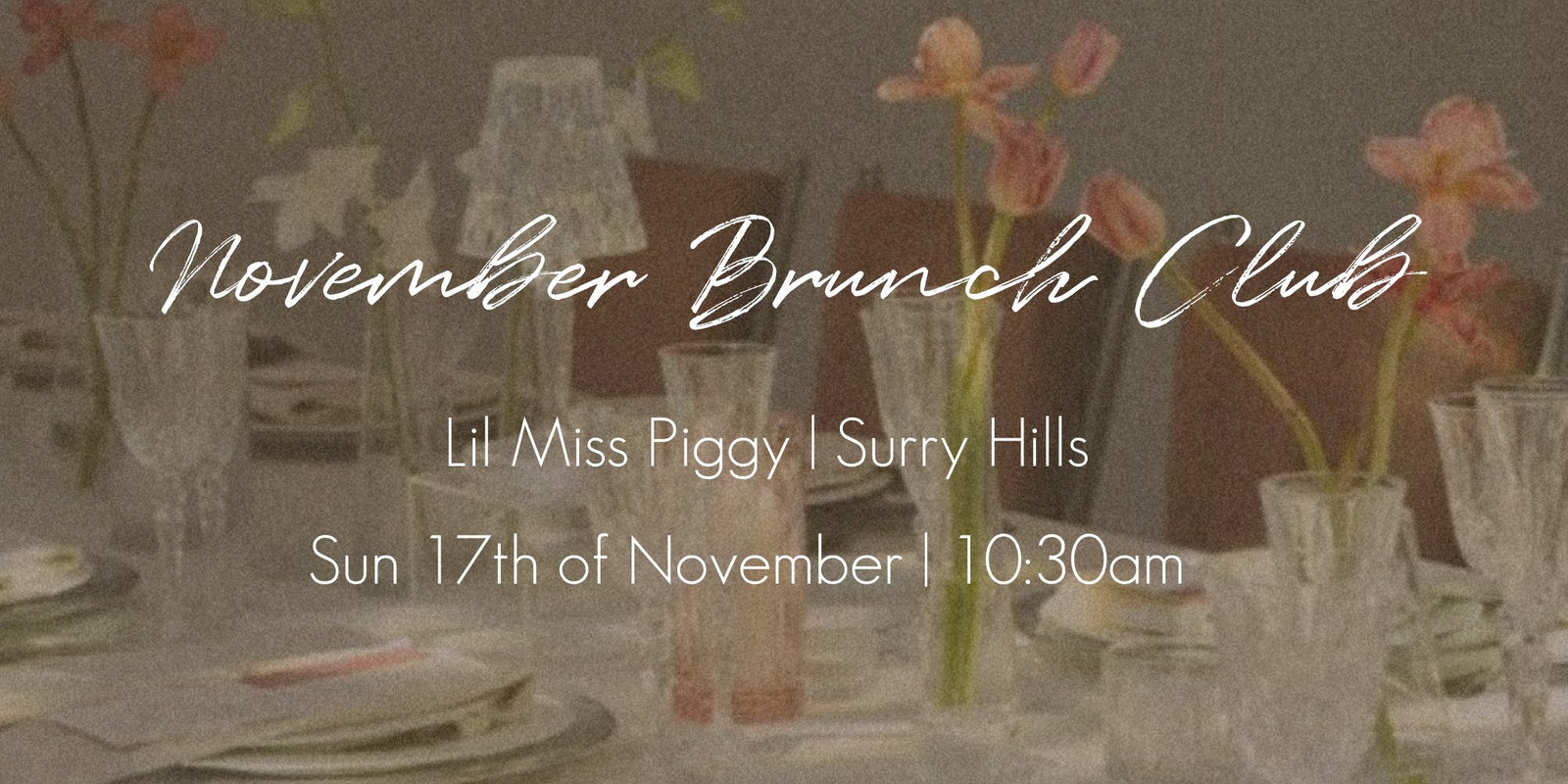 Banner image for November Brunch Club | Social Girls x Lil Miss Piggy