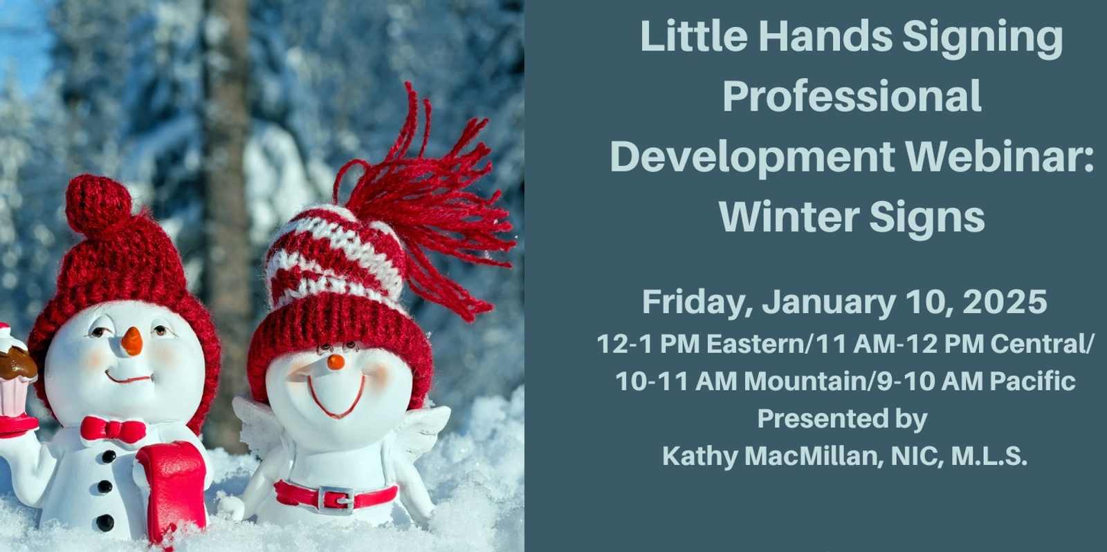 Banner image for Little Hands Signing Professional Development: Winter Signs