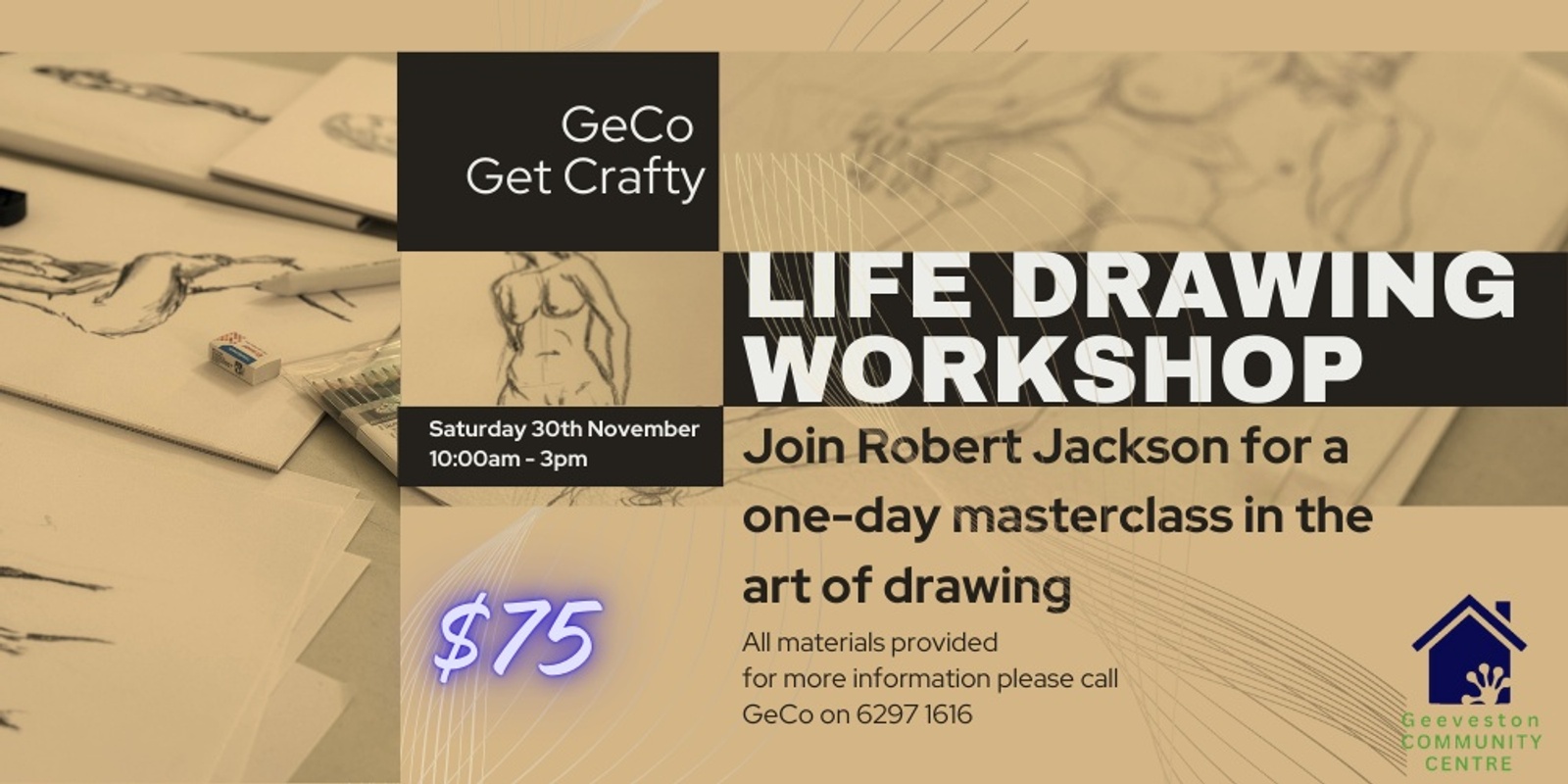 Banner image for Life Drawing Class Nov '24