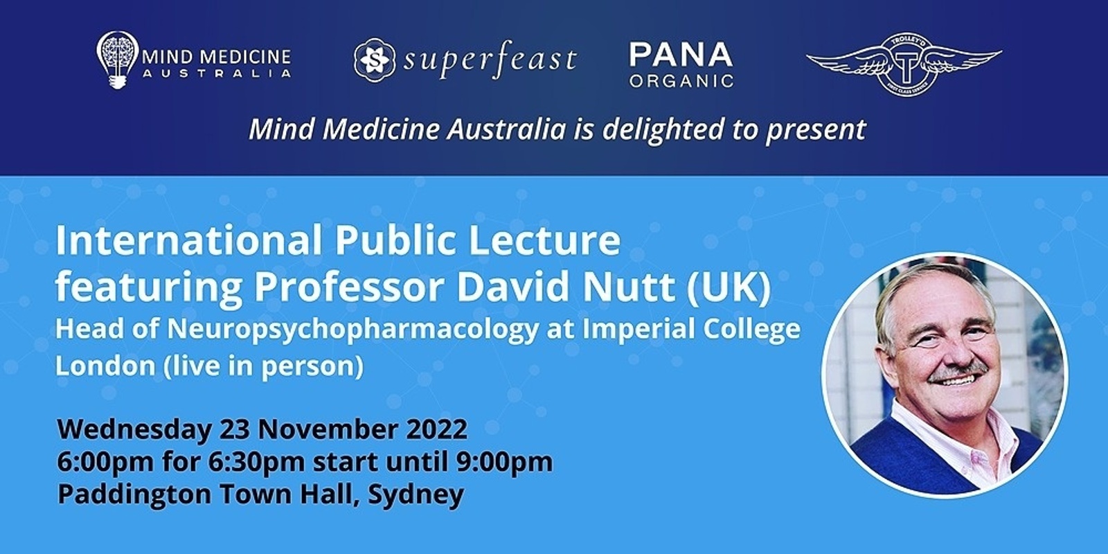 Banner image for Professor David Nutt (UK), Head of Neuropsychopharmacology at Imperial College London (live in Sydney)