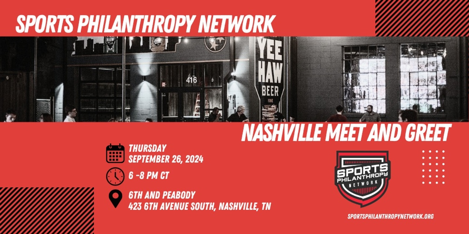 Banner image for Sports Philanthropy Network Nashville Meet and Greet (9-26-24)