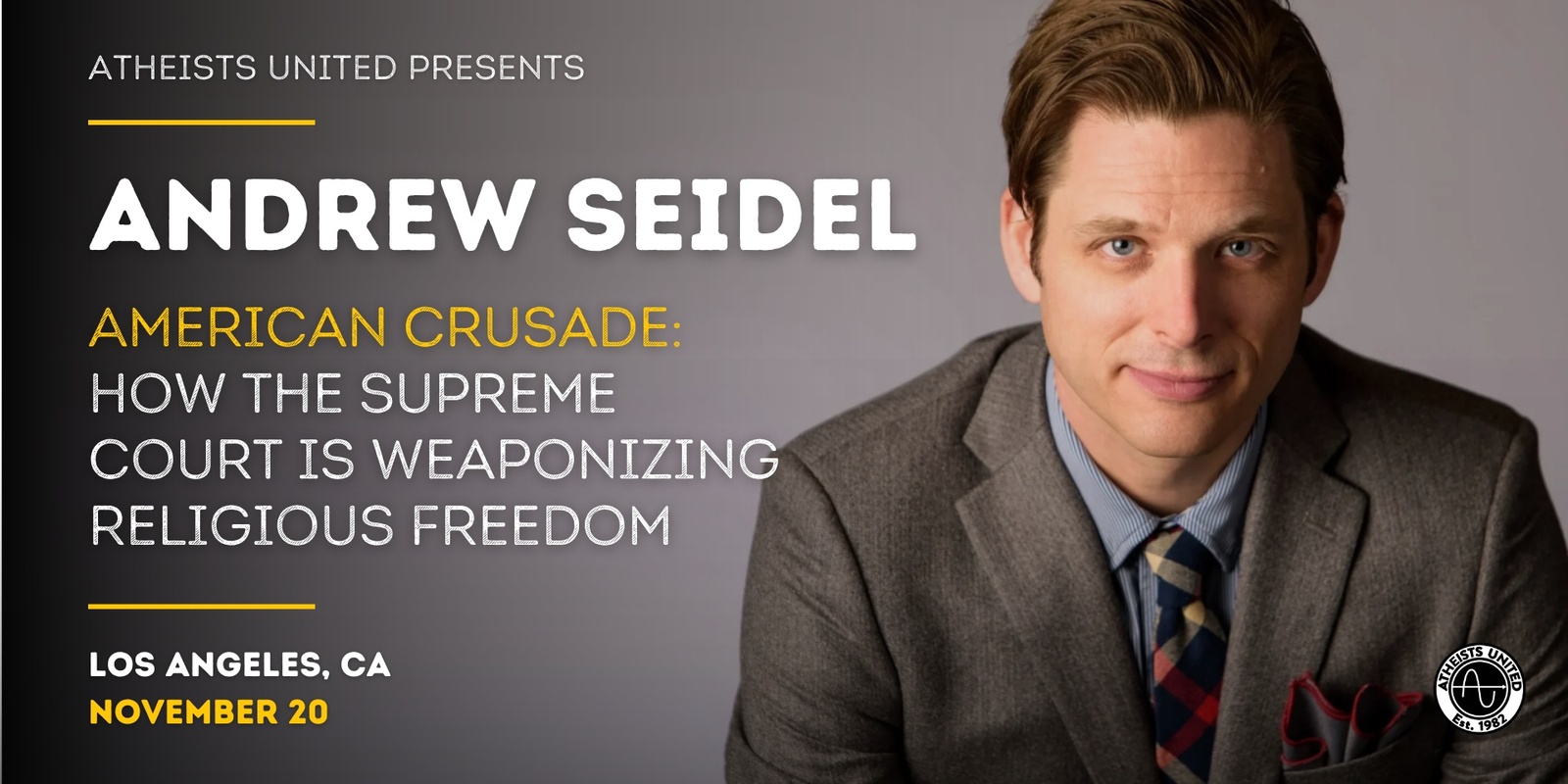 Banner image for Andrew Seidel Book Reading at Heretic House