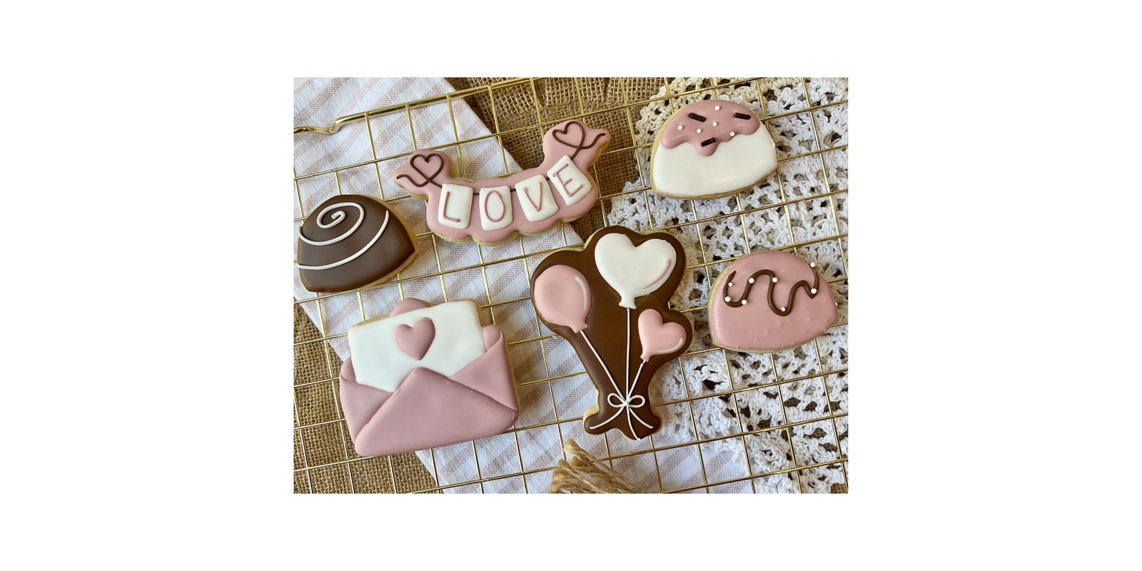 Banner image for Custom Cookies by Karen hosts: Love Is In The Air Cookie Class