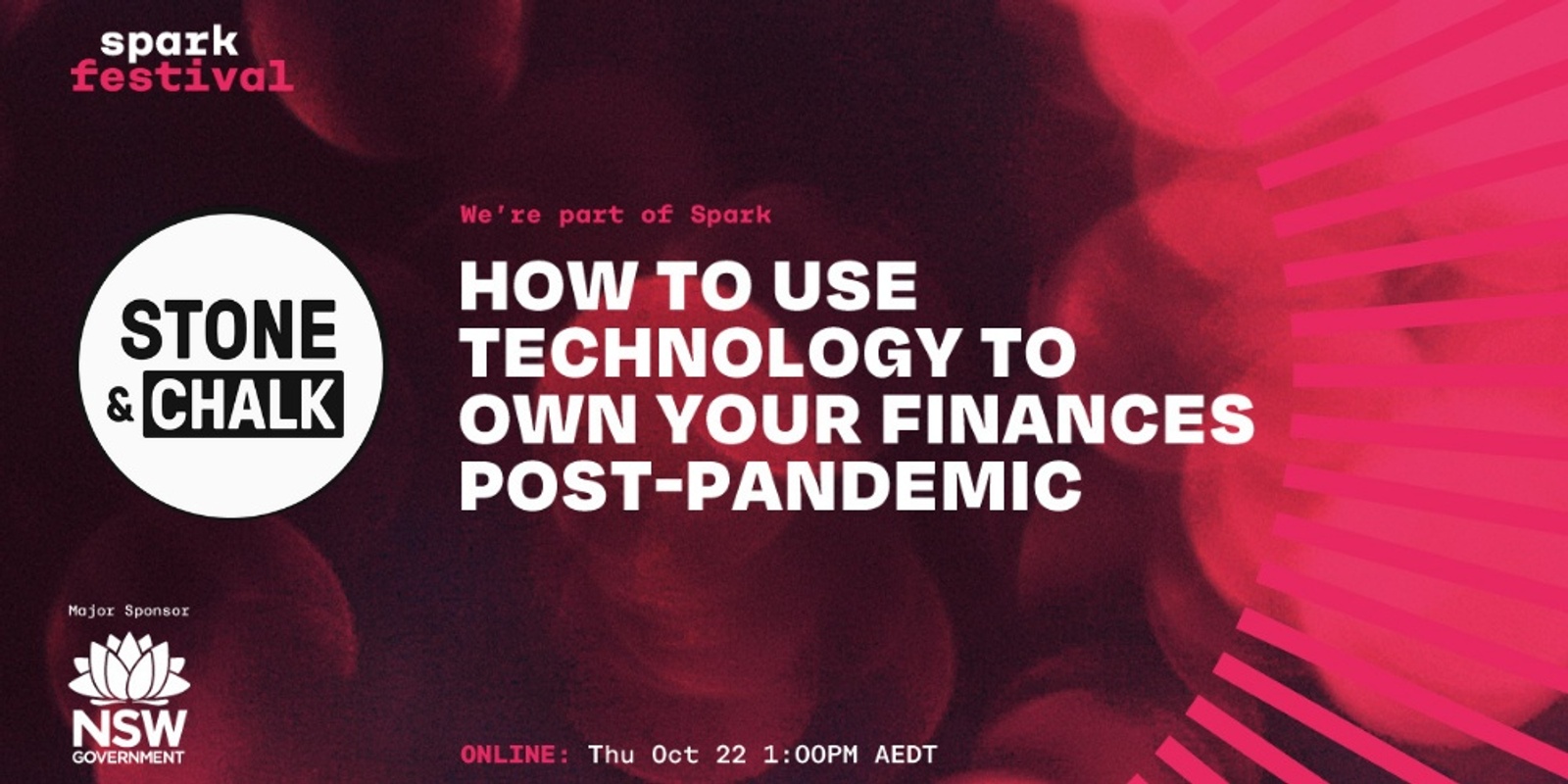 Banner image for Stone & Chalk x Spark Presents: How to use technology to own your finances post-pandemic