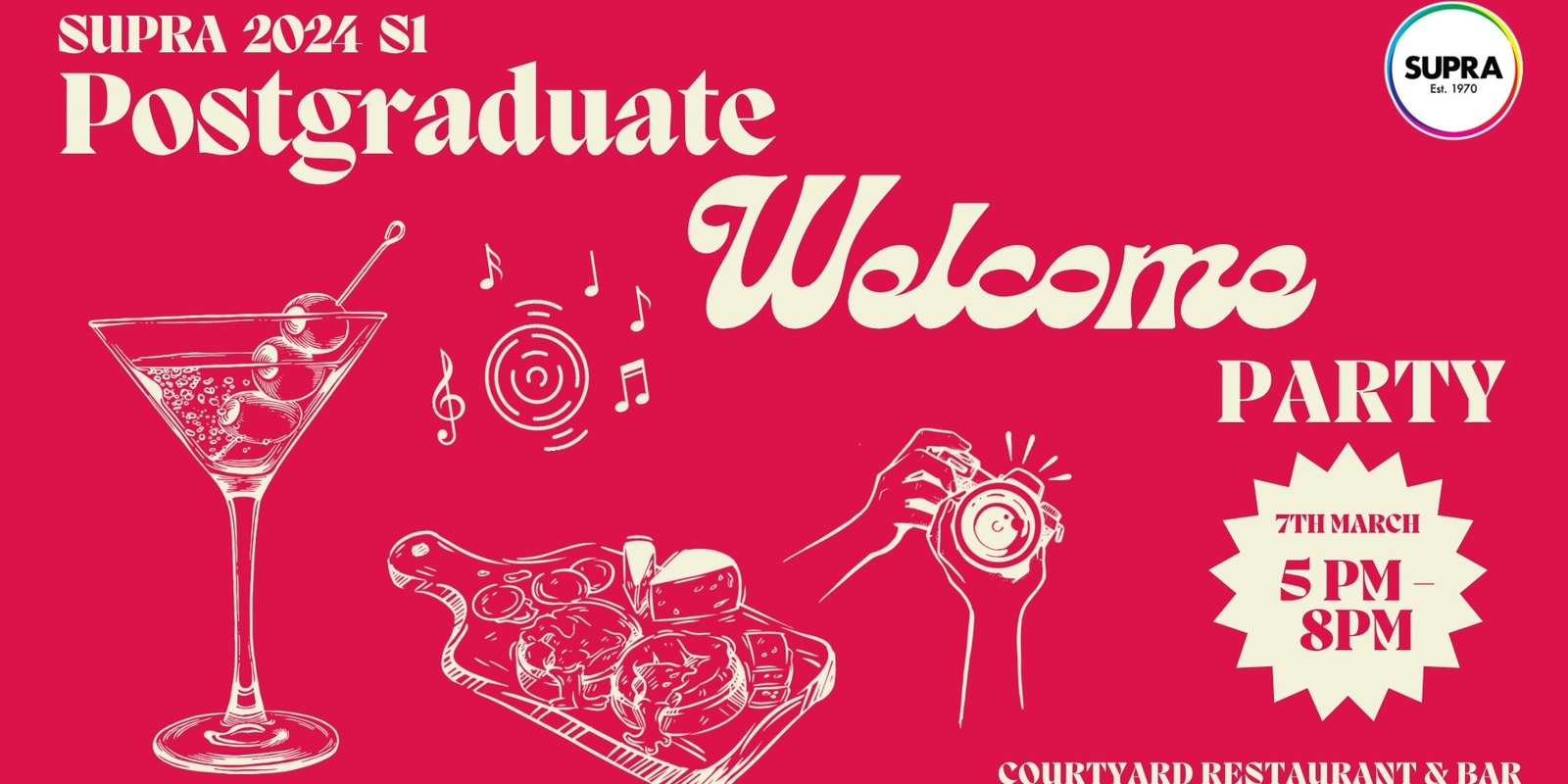 Banner image for SUPRA 2024S1 Postgraduate Welcome Party-GP