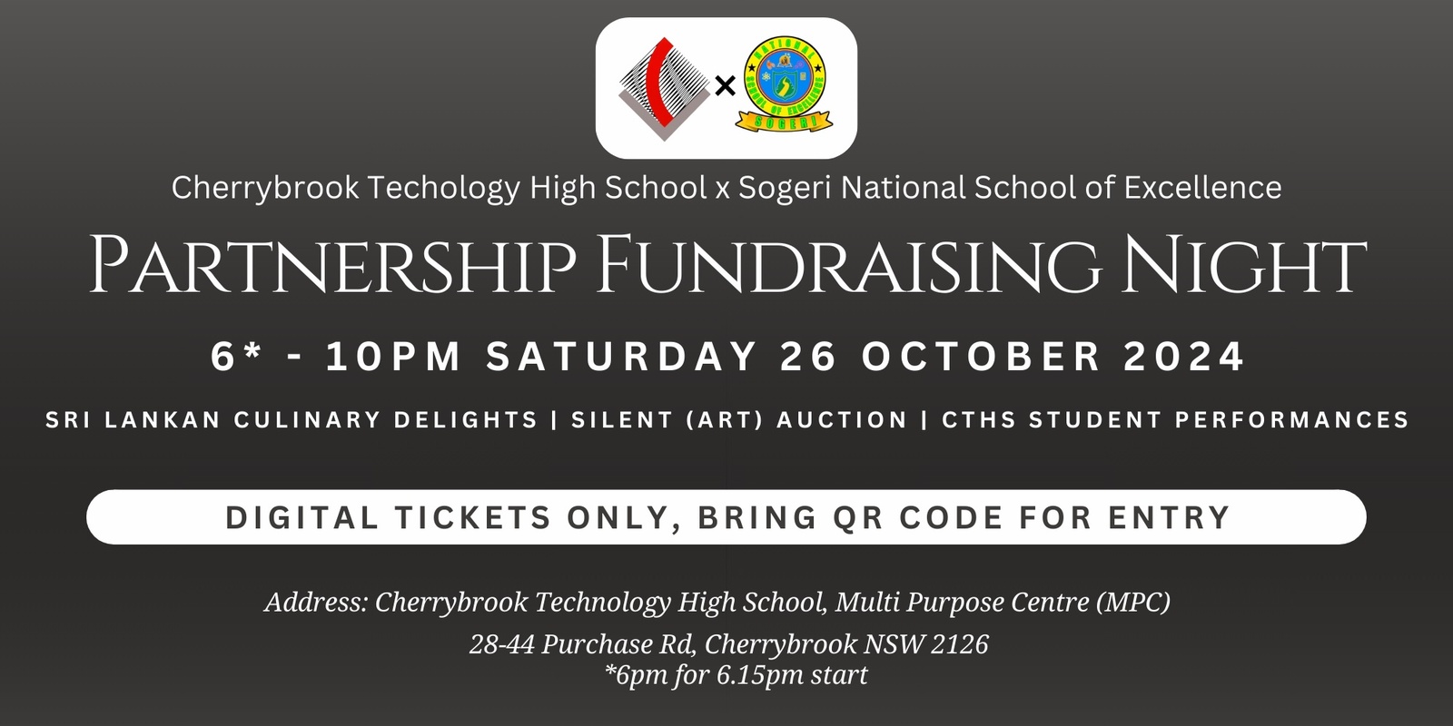 Banner image for CTHS x Sogeri Partnership Fundraising Night