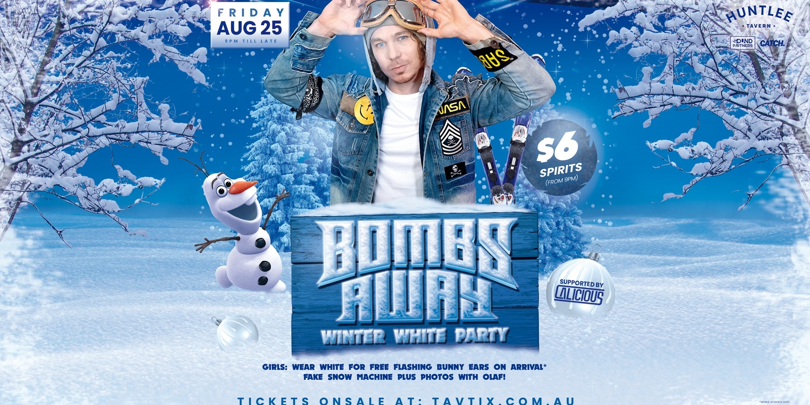 Banner image for Bombs Away Winter White Party @ The Tav