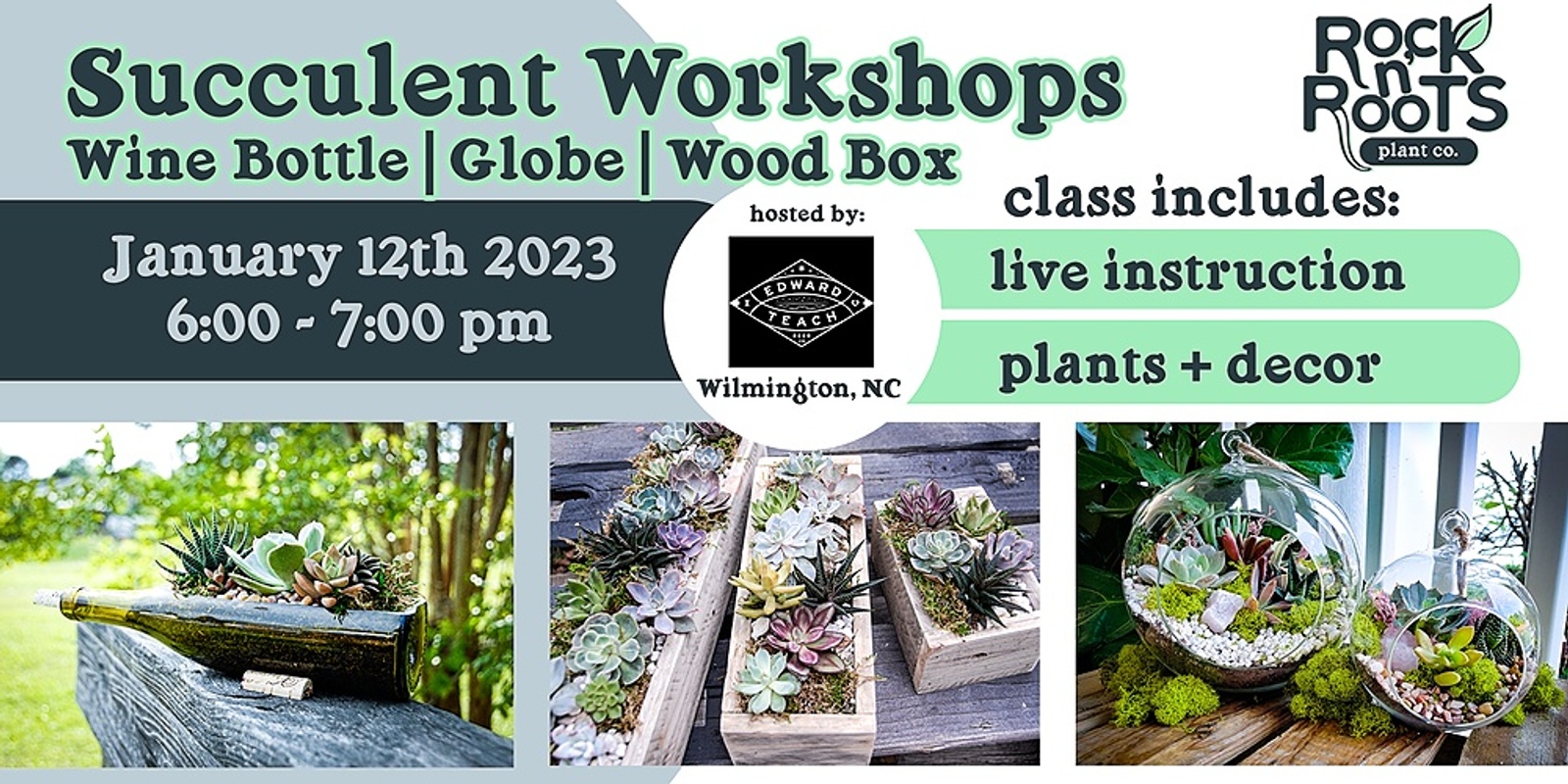 Banner image for (SOLD OUT) Succulent Workshops at Edward Teach Brewing (Wilmington, NC)