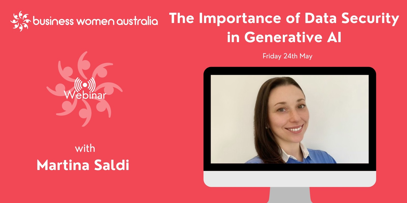 Banner image for The Importance of Data Security in Generative AI with Martina Saldi