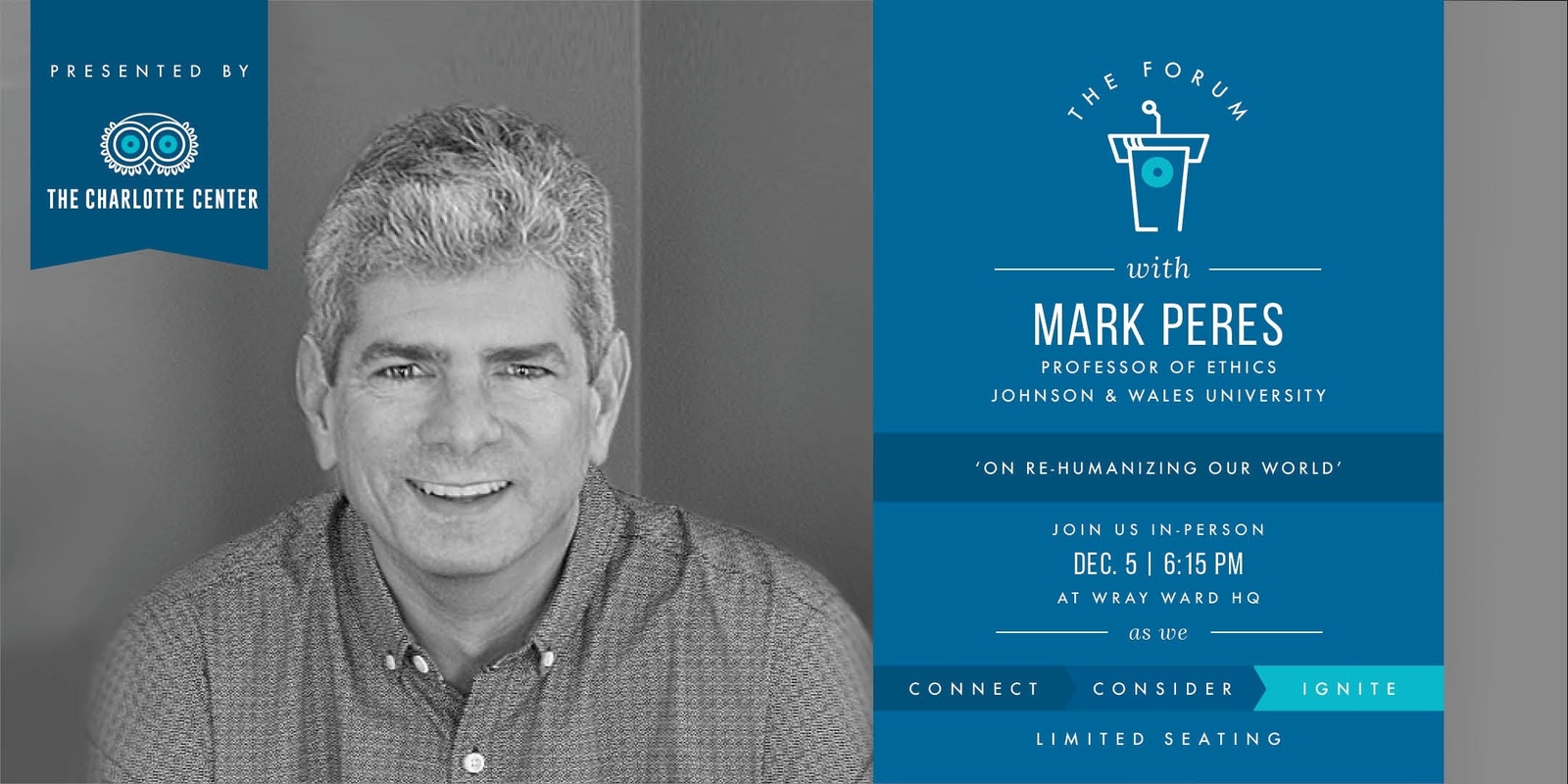 Banner image for The Charlotte Center Forum featuring Mark Peres
