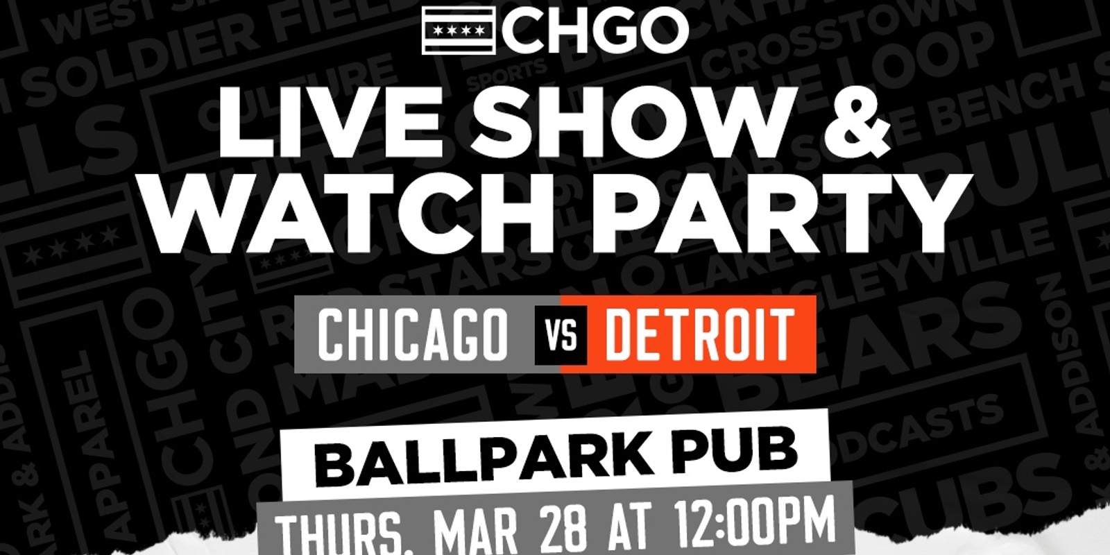Banner image for CHGO White Sox Opening Day Watch Party at BallPark Pub 