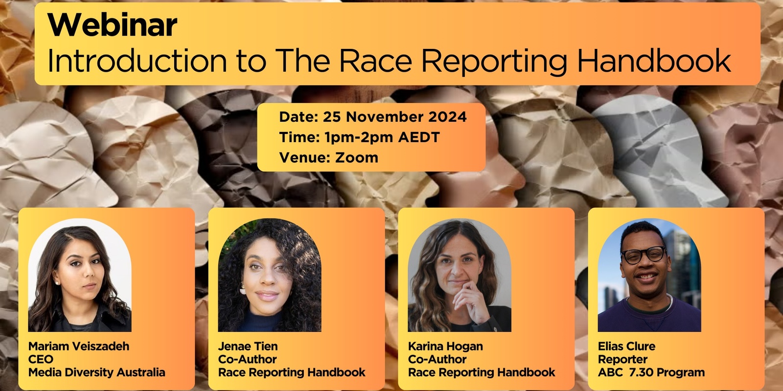 Banner image for Webinar: Introduction to the Race Reporting Handbook