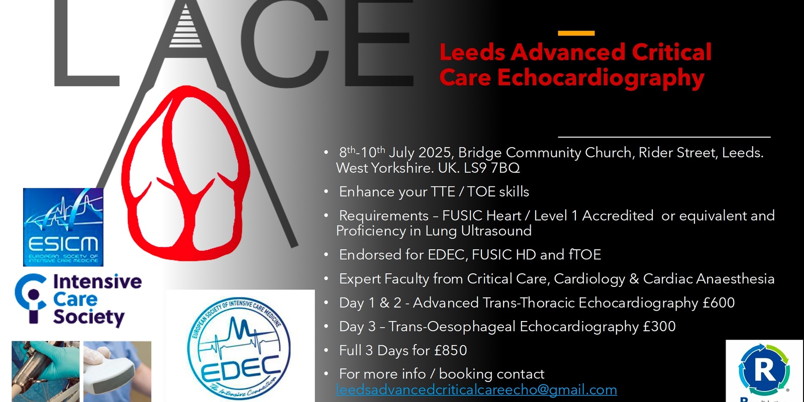 Banner image for Leeds Advanced Critical Care Echo Course 2025