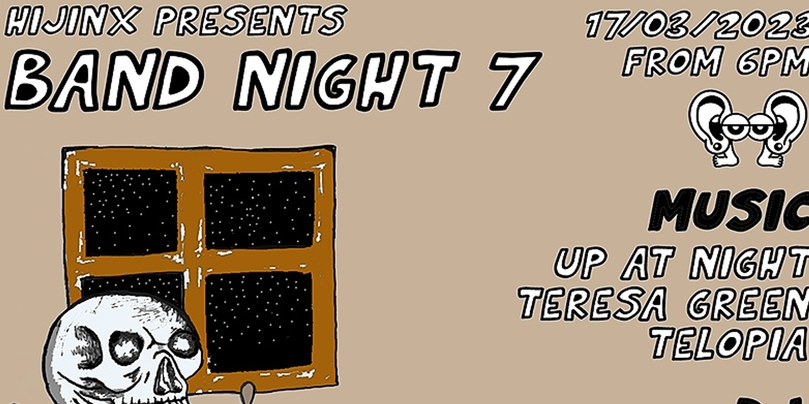 Banner image for Band Night 7 @ The Lord Gladstone ft. Up At Night, Telopia, Teresa Green, Headscar + Art & Xanthe's Dad