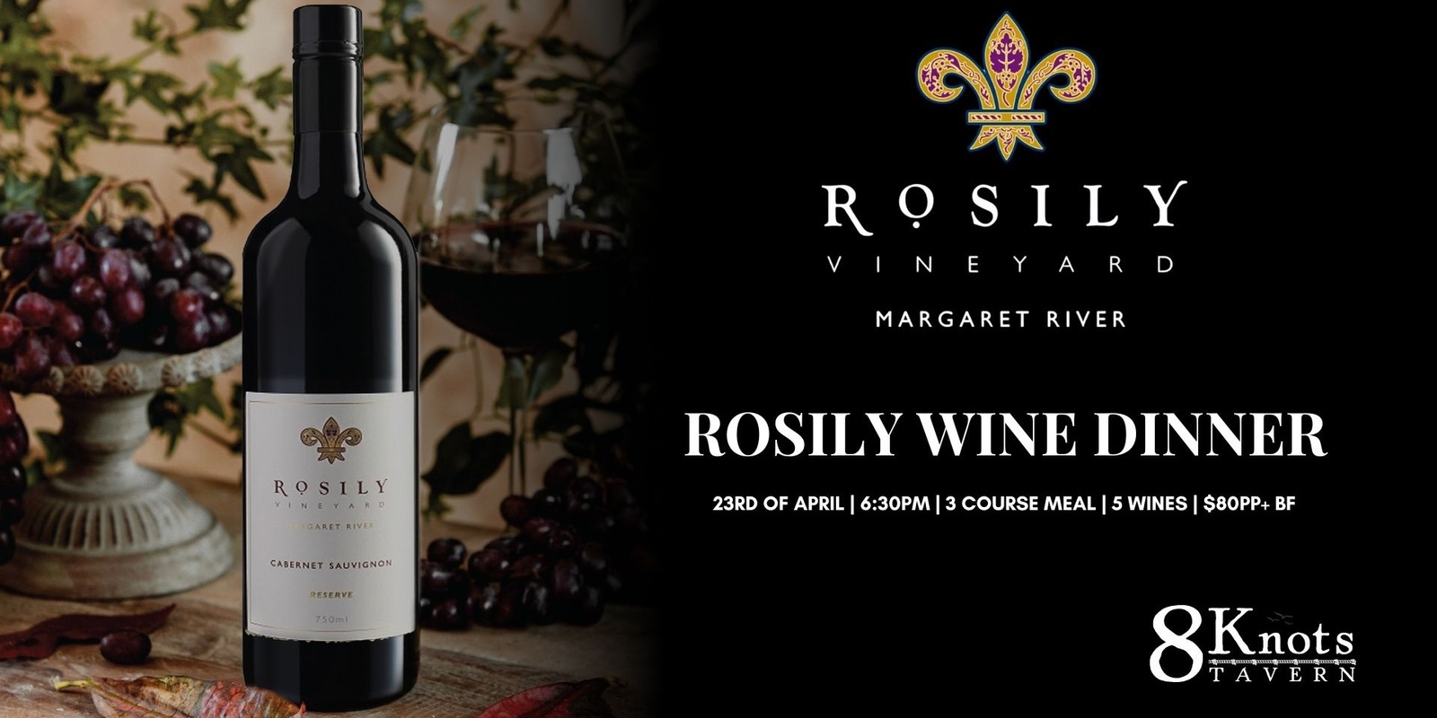 Banner image for Rosily Wine Dinner at 8 Knots Tavern
