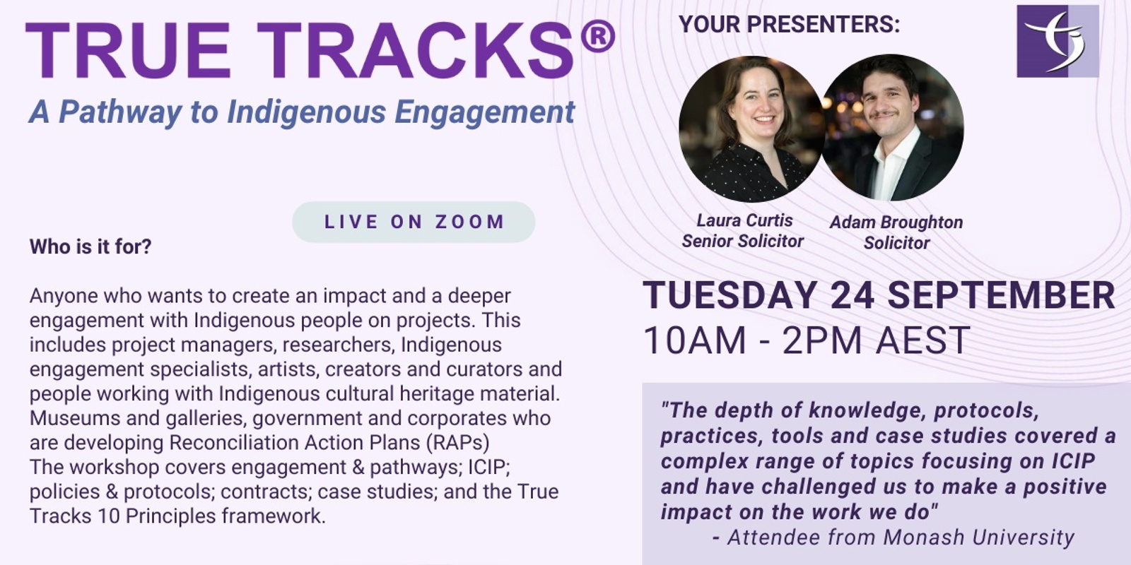 Banner image for True Tracks®: A pathway to Indigenous engagement (Tue 24 Sep 2024)