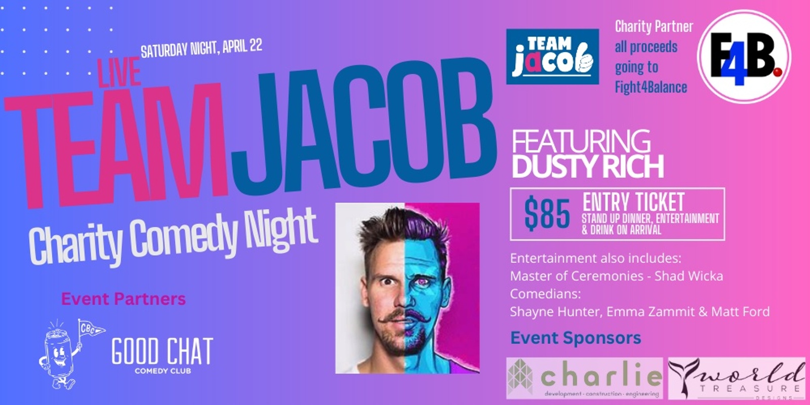 Banner image for Team Jacob Comedy Night