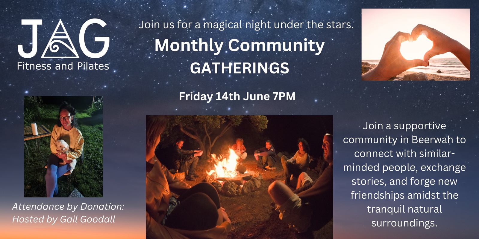 Banner image for JAG COMMUNITY GATHERINGS - Join us for a magical night under the stars