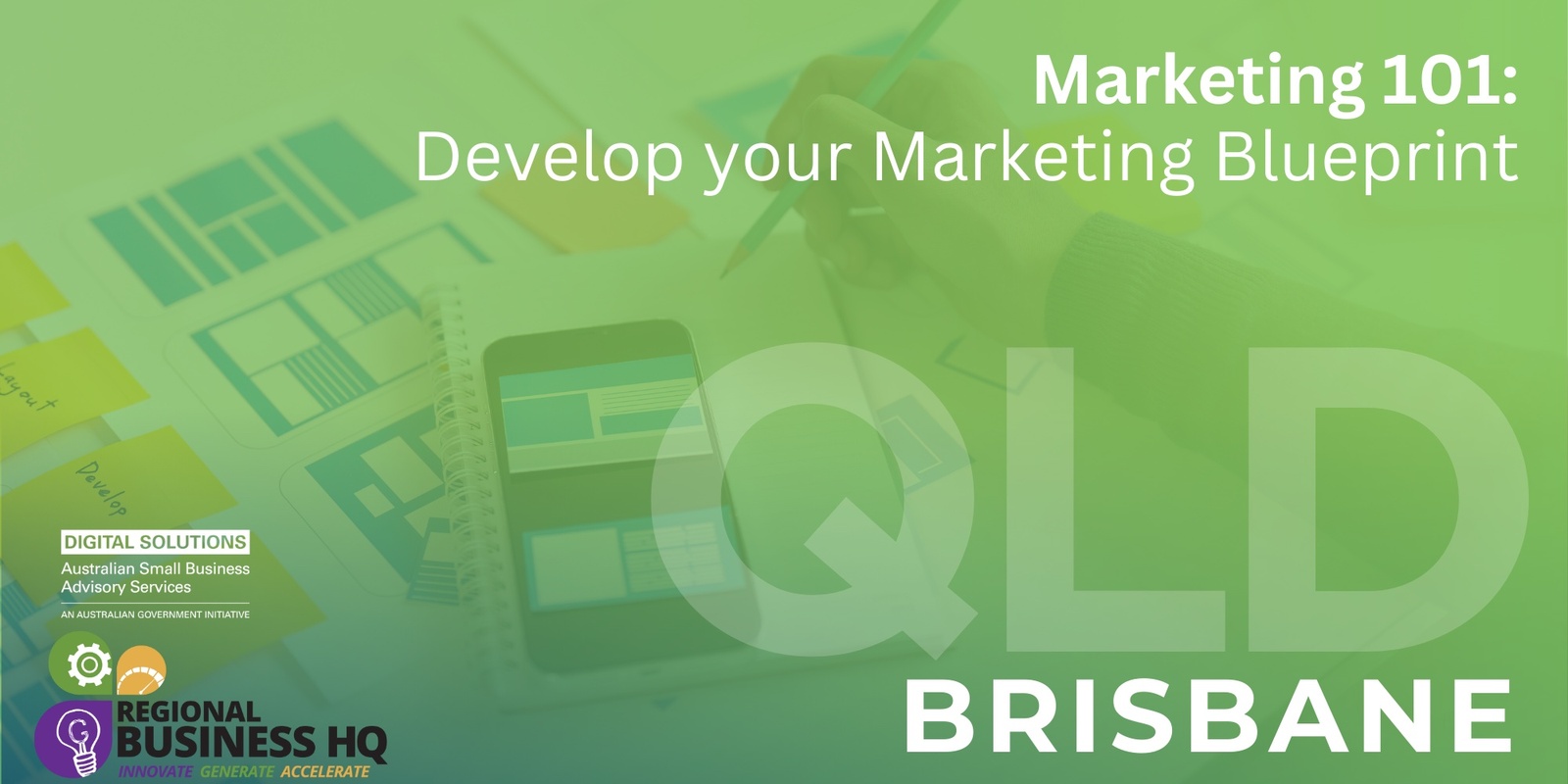 Banner image for Marketing 101: Develop your Marketing Blueprint – Foundations For Successful Marketing 2024 - Brisbane