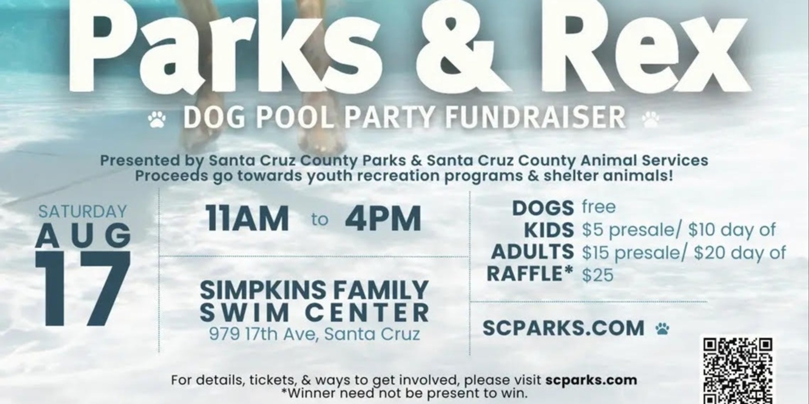 Banner image for Parks & Rex: Dog Pool Party Fundraiser