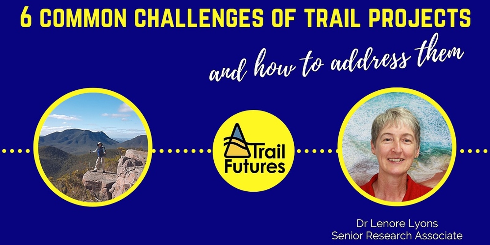 Banner image for Six Common Challenges of Trail Projects and How to Address Them ~ FREE ~ 12pm (WAST) 28 June