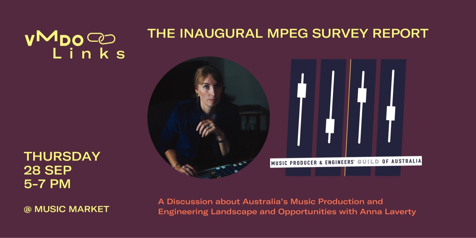 Banner image for VMDO Links - The Inaugural Music Producer and Engineers’ Guild of Australia Survey Report