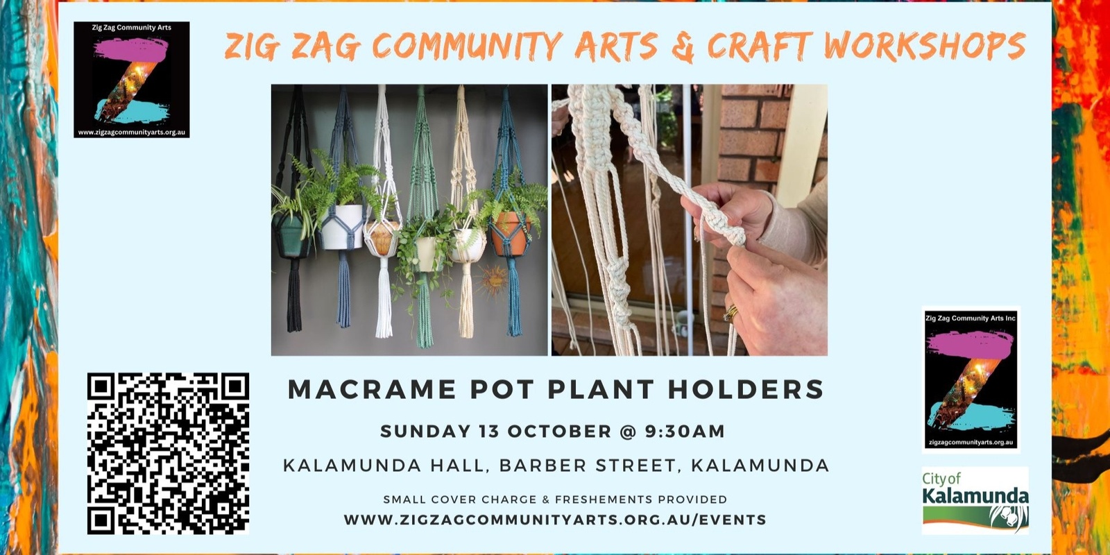 Banner image for  ZZCA Workshops - Macrame Pot Plant Holders