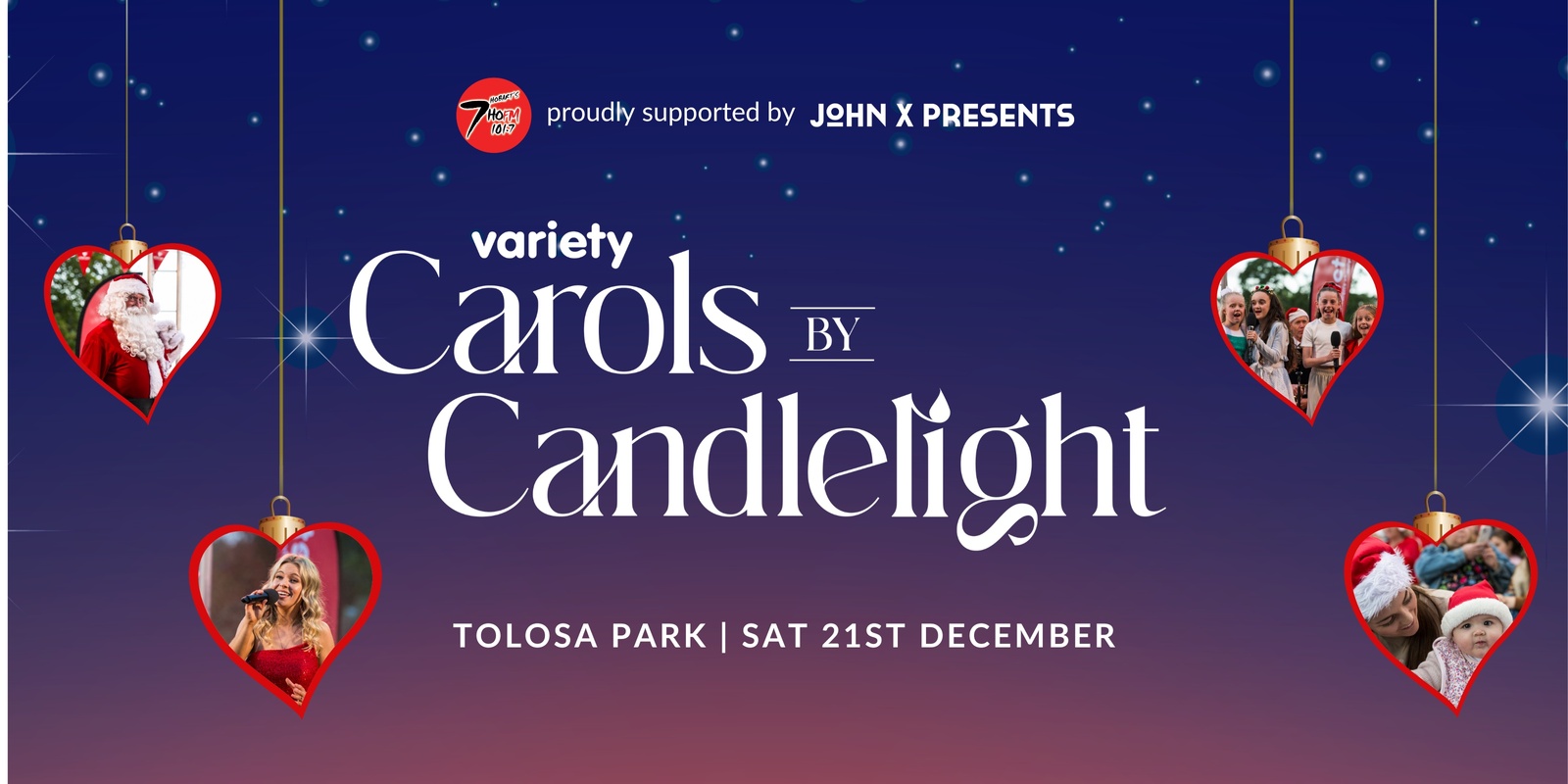 Banner image for 7HOFM & John X Presents Variety Carols by Candlelight 2024 