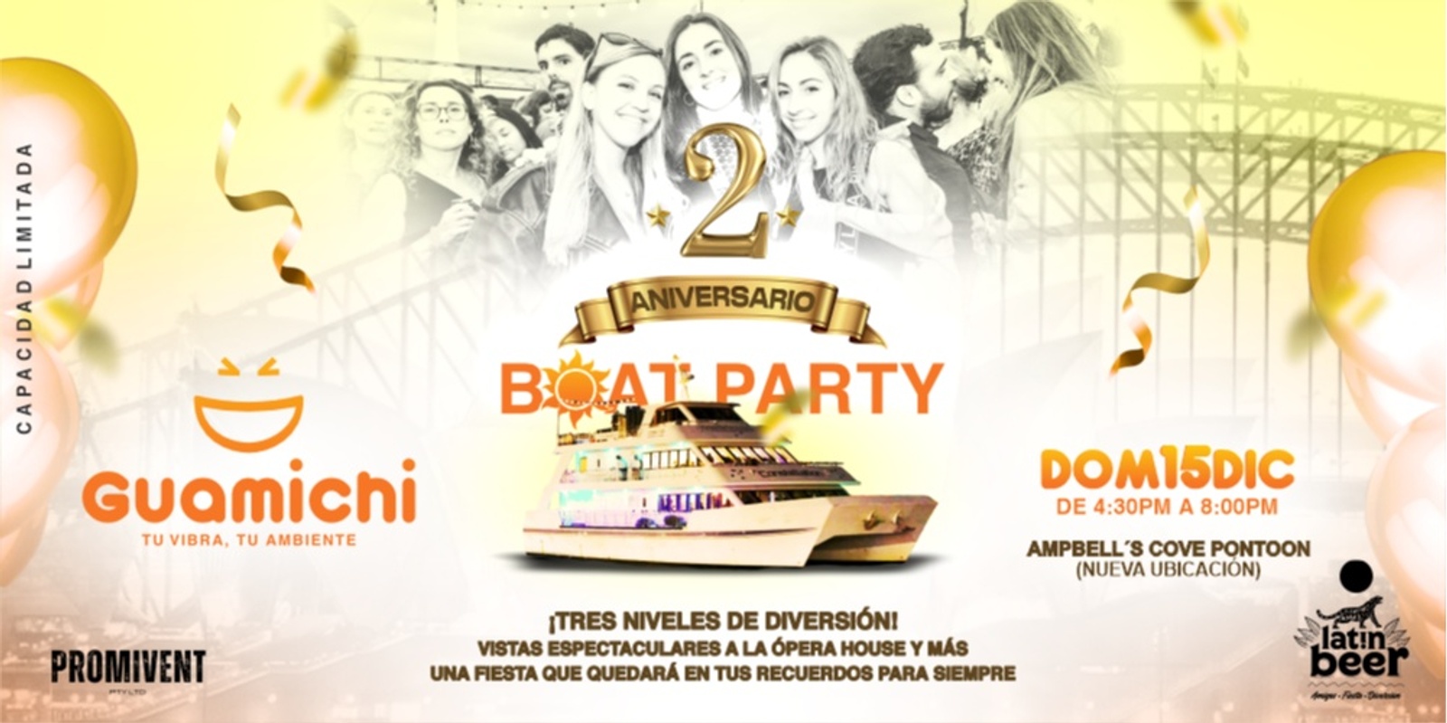 Banner image for 2ndo ANIVERSARIO GUAMICHI ! ¡Boat Party de día + Regalos Exclusivos!