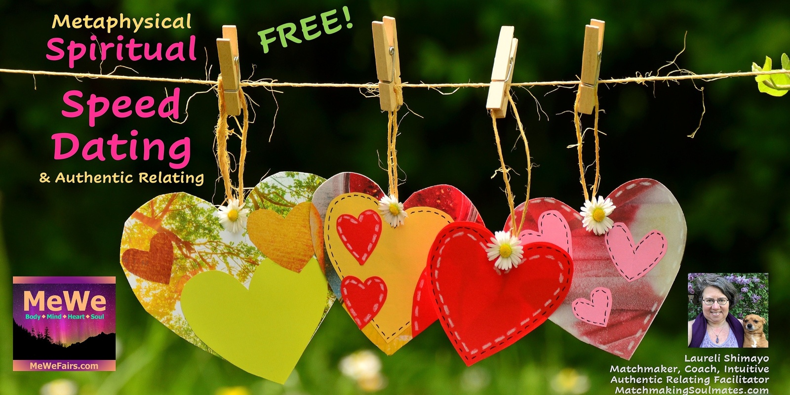 Banner image for Free Online Metaphysical Spiritual Speed Dating + Authentic Relating 11-8-24