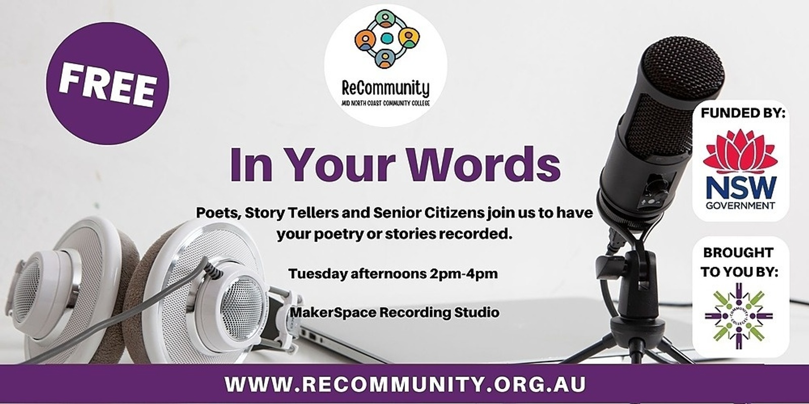 Recording Stories - In Your Words | PORT MACQUARIE