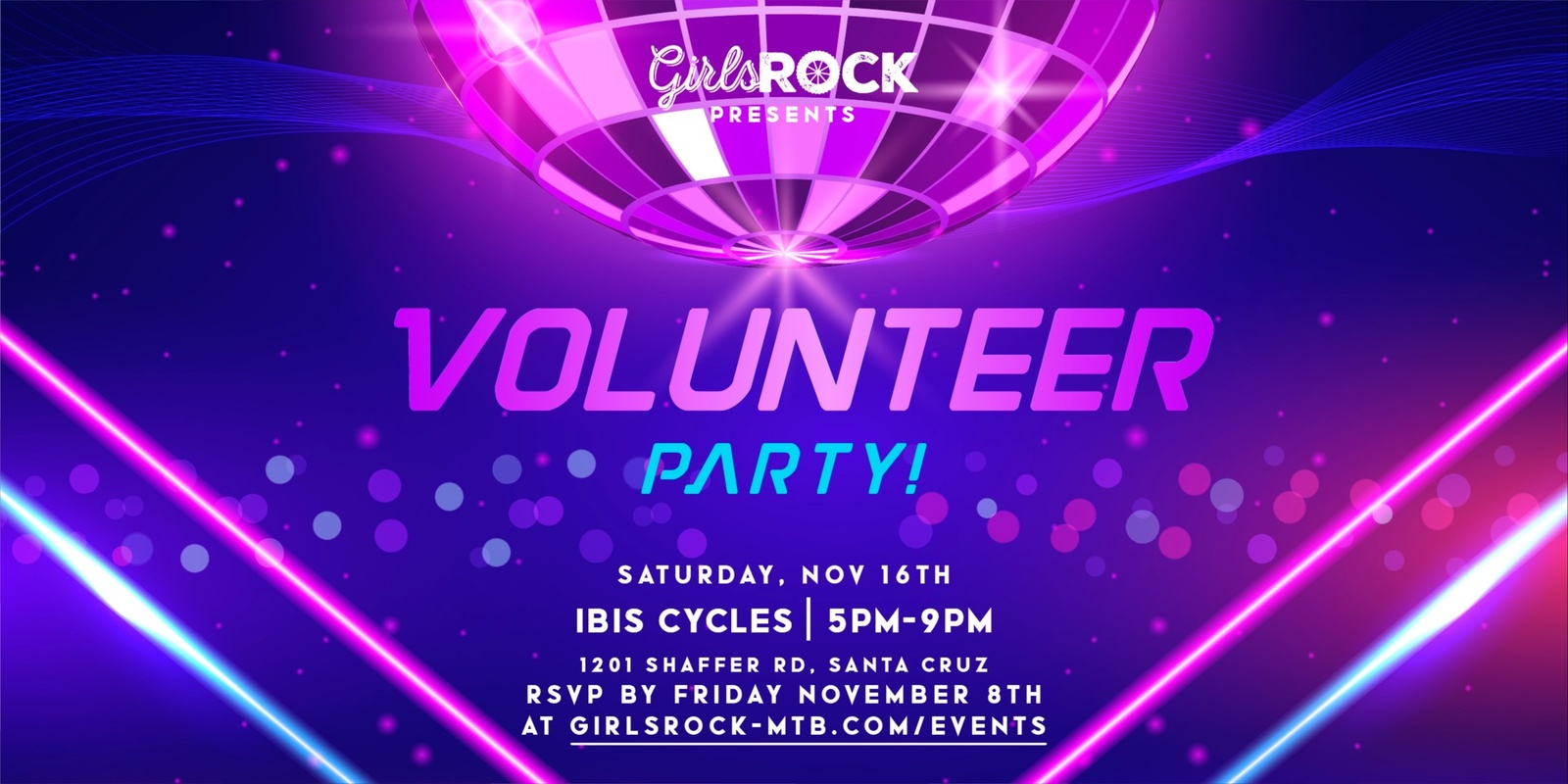 Banner image for Girls Rock | Volunteer Appreciation Party | Nov 16 2024