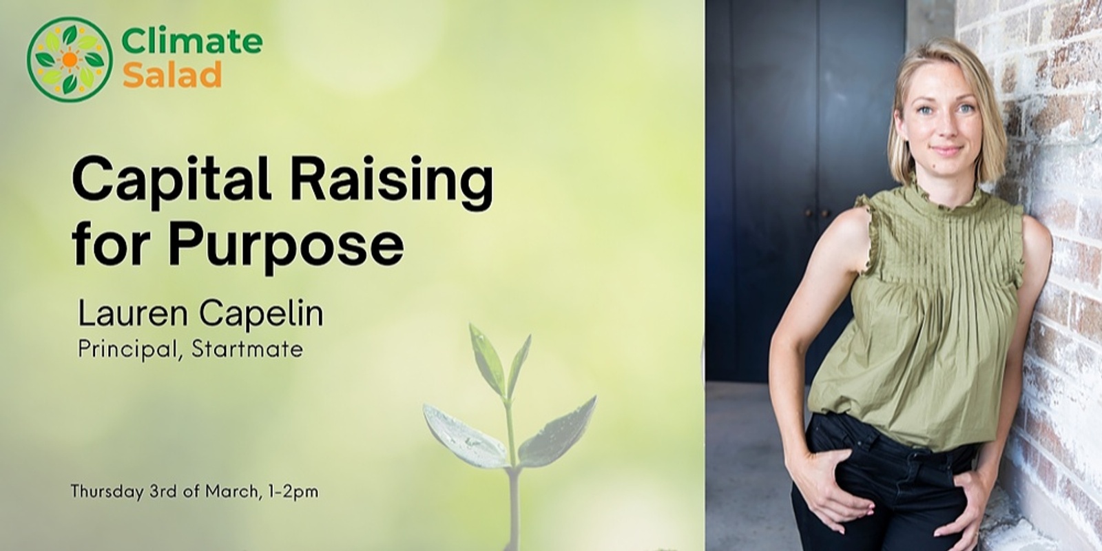 Banner image for Capital Raising with Purpose for Climate Tech