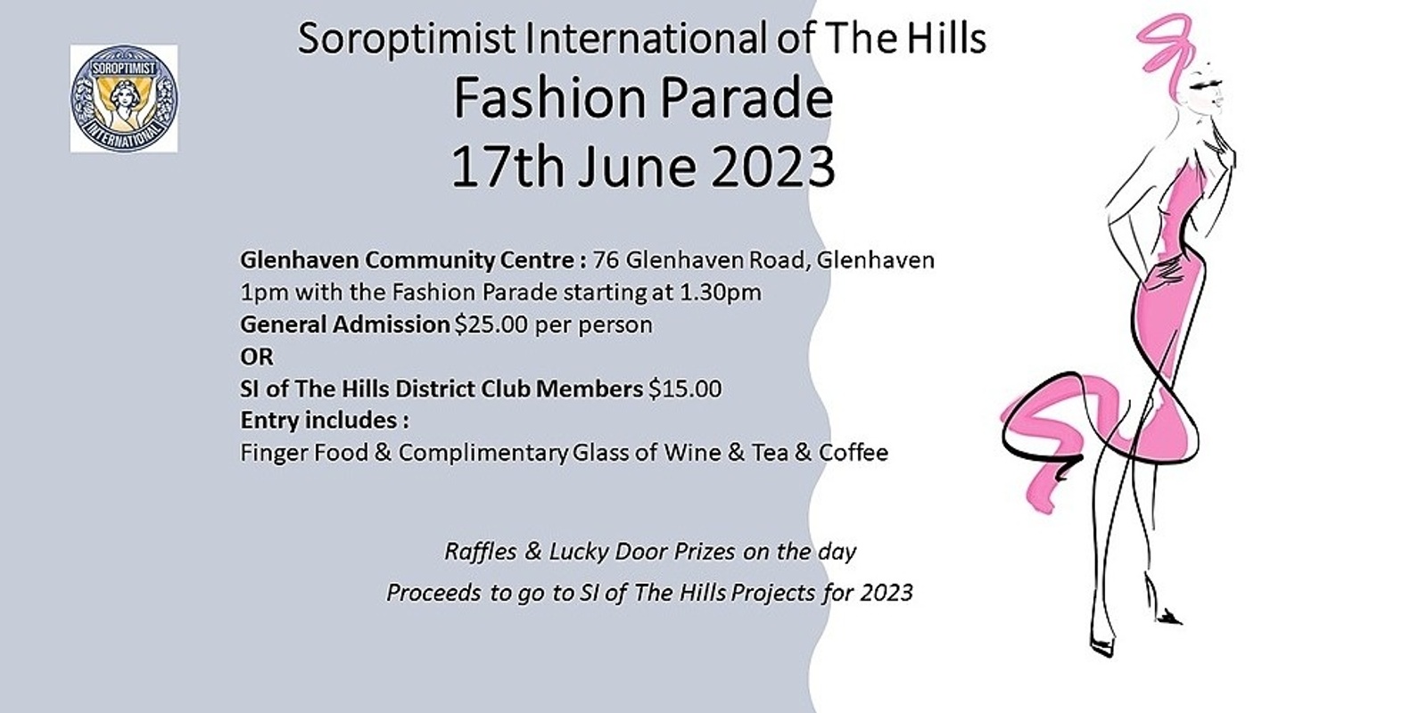 Banner image for Soroptimist International of The Hills - FASHION PARADE JUNE 2023