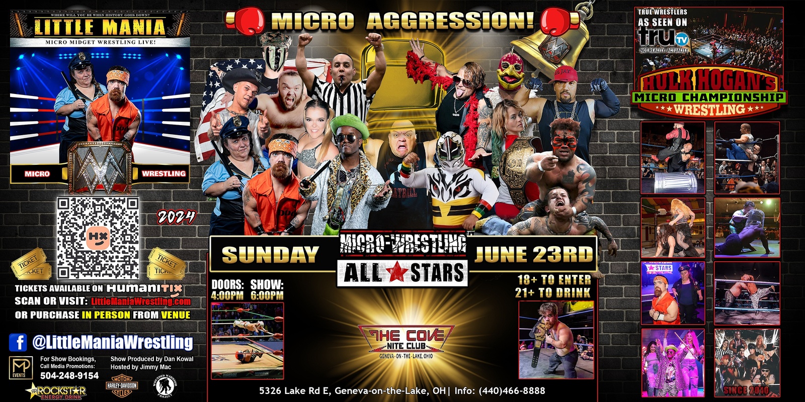 Banner image for Geneva, OH - Micro-Wrestling All * Stars, Show: Little Mania Rips Through the Ring!