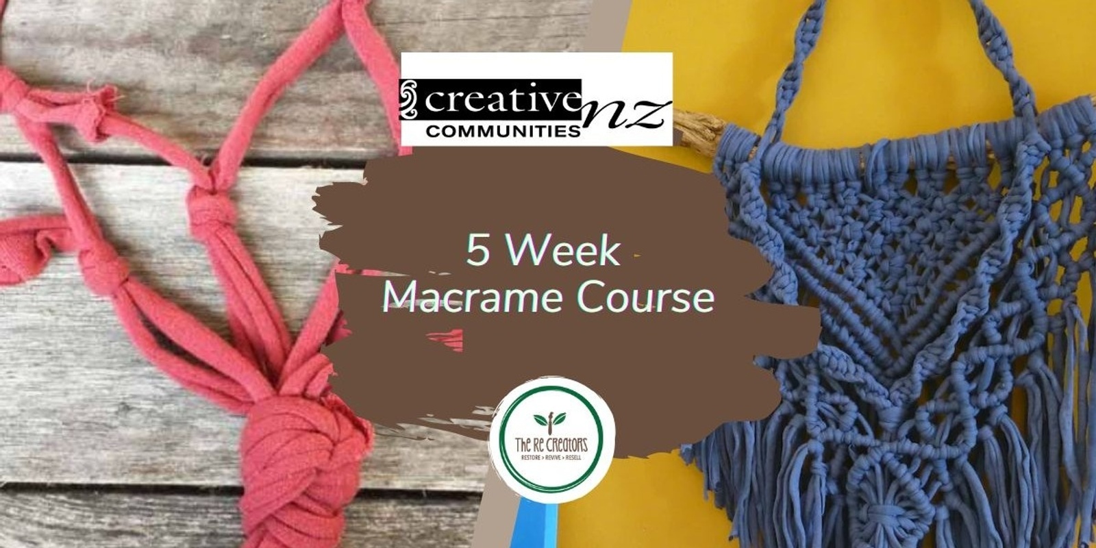 Banner image for Macrame Course - 5 Weeks, West Auckland's RE: MAKER SPACE, 20 July - 17 August, Thursdays, 6.30pm - 8.30pm