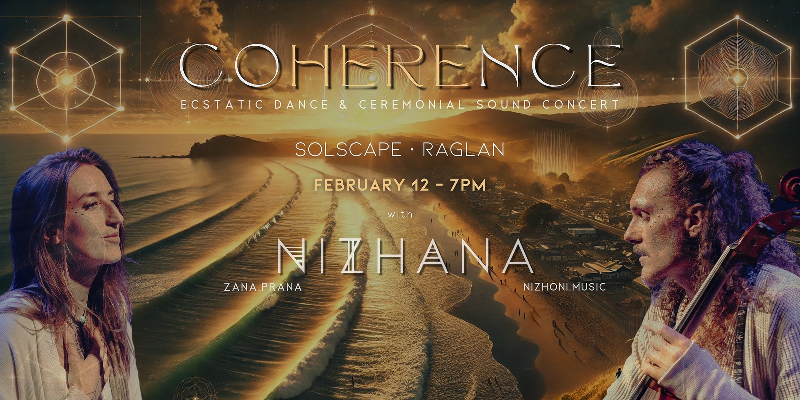 Banner image for COHERENCE Raglan ─ Full Moon Ecstatic Dance & Ceremonial Concert w/ NIZHANA