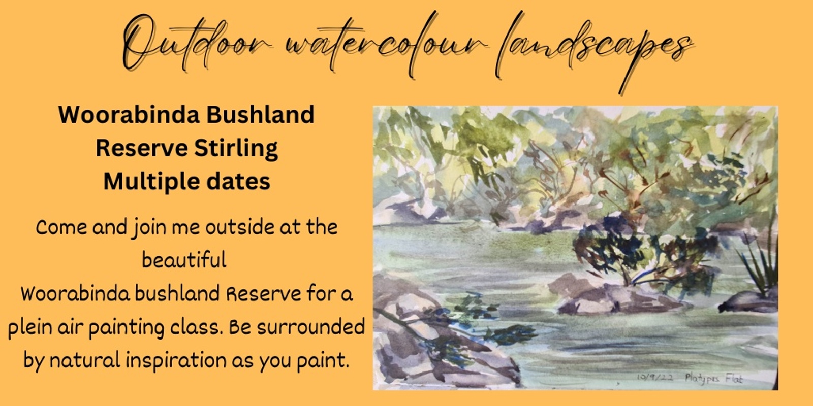Banner image for Outdoor painting classes: Watercolour landscapes