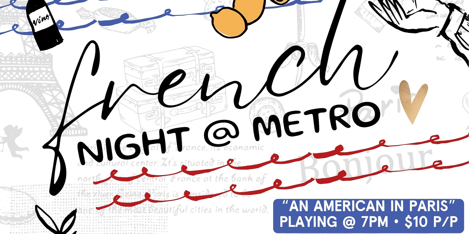 Banner image for A Night In Paris @ Metro 🇫🇷 