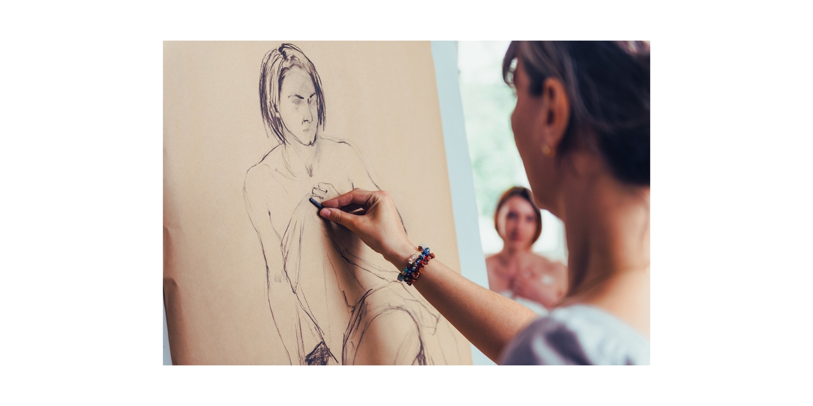 Banner image for Figure and Flow: Charcoal, Nude Figure Drawing, Wine & Nibbles  Celebrate Body Positivity, and Creativity!