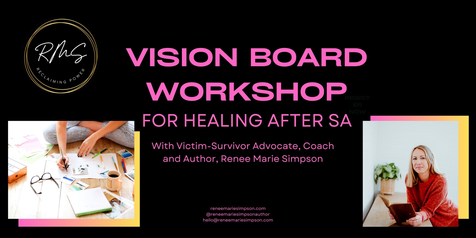 Banner image for Vision board Workshop for SA Victim-Survivors