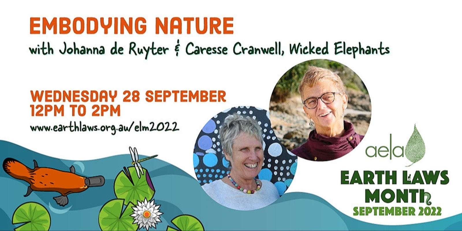 Banner image for Embodying Nature with Johanna de Ruyter & Caresse Cranwell, Wicked Elephants