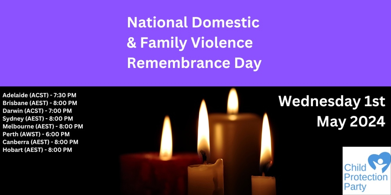Banner image for National Domestic & Family Violence Remembrance Day - Candlelight Vigil