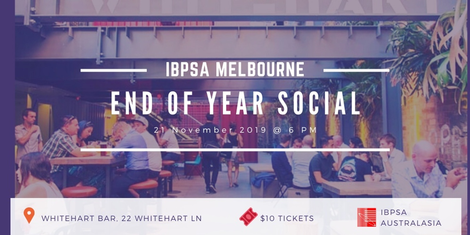 Banner image for IBPSA Australasia - Melbourne end of year social, 21 November 2019