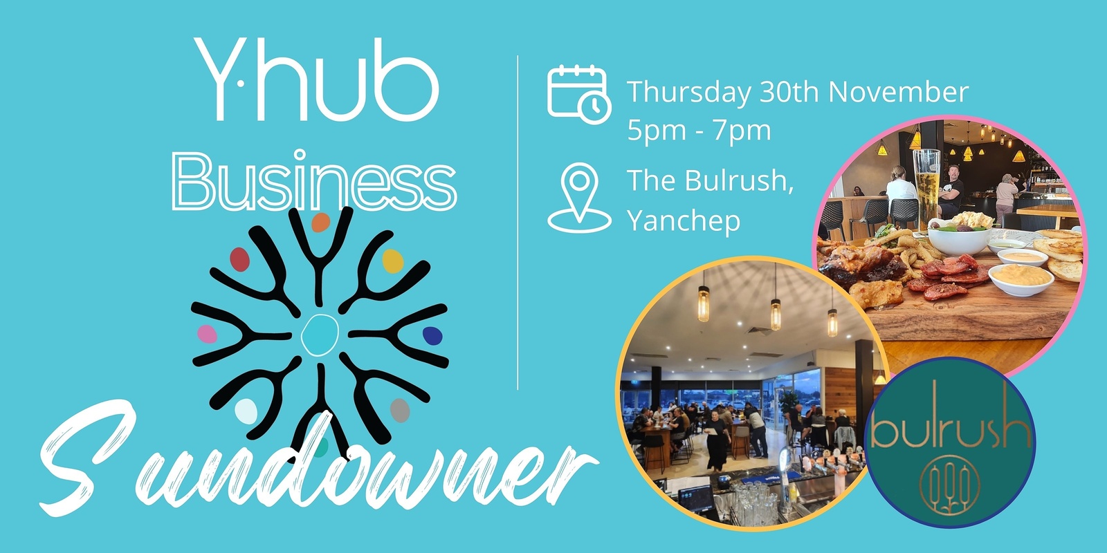 Banner image for Bulrush Business Sundowner, hosted by Y.hub