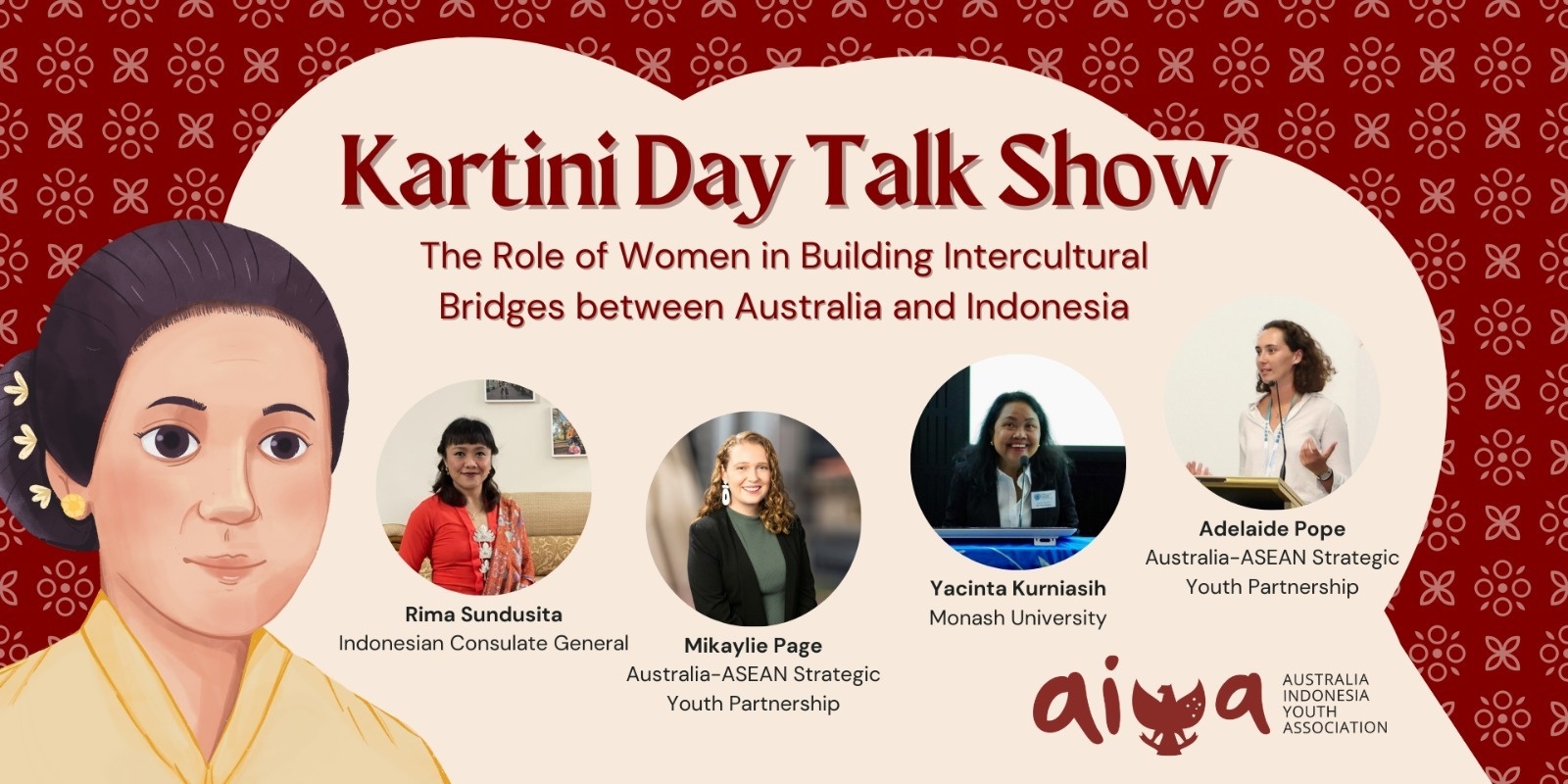 Banner image for Kartini Day Talk Show: The Role of Women in Building Intercultural Bridges between Australia and Indonesia